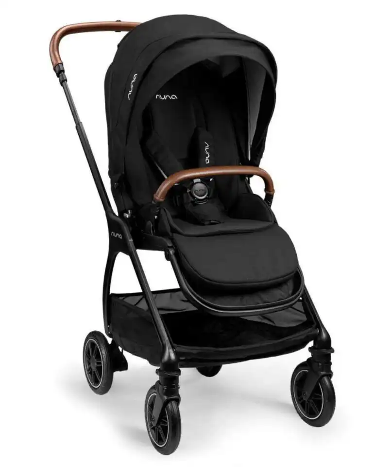 nuna kolica crne boje sa braon detaljima