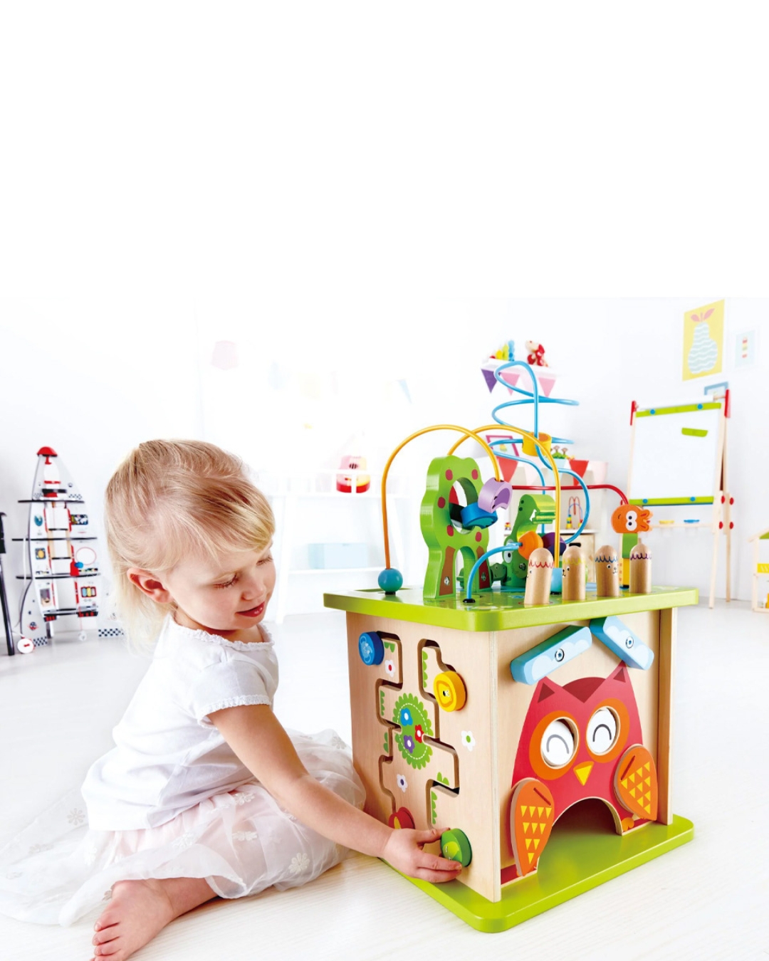 hape edukativna montesori kocka sa pet strana inspirisana motivima zivotinja