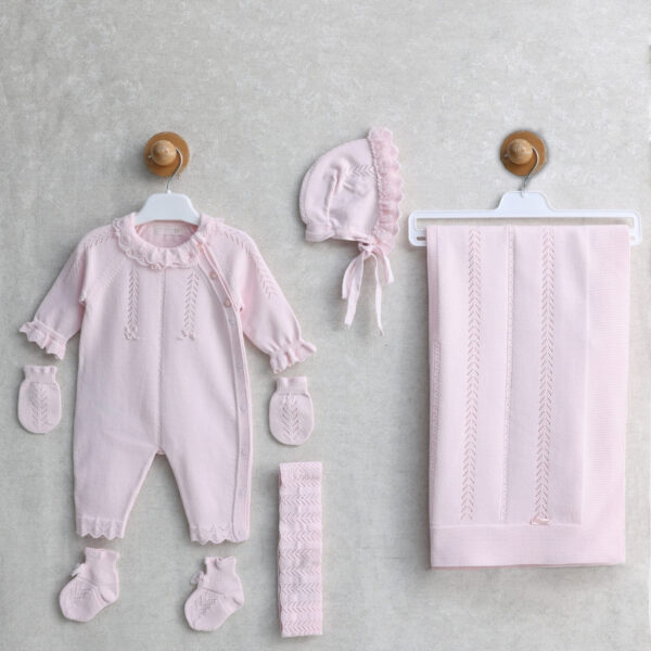 set za iznosenje bebe od 6 delova u neznoj roze boji