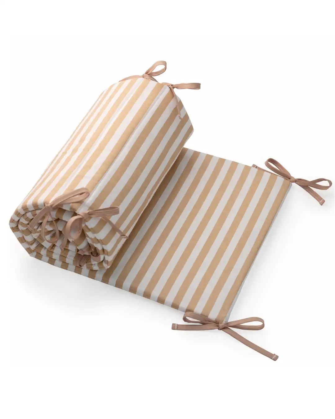 ogradica-za-krevetac-albert ogradica za krevetac bebe u narandzastoj boji sa belim linija