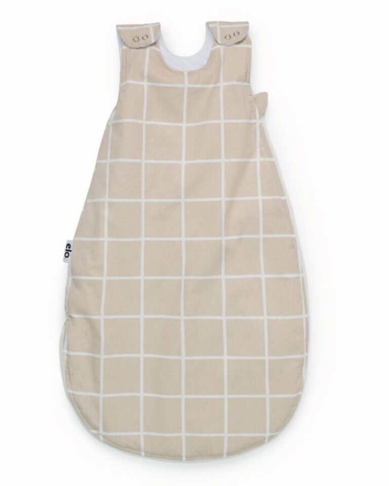 vreca za spavanje za bebe u bez boji i belim linijama u obliku kockica