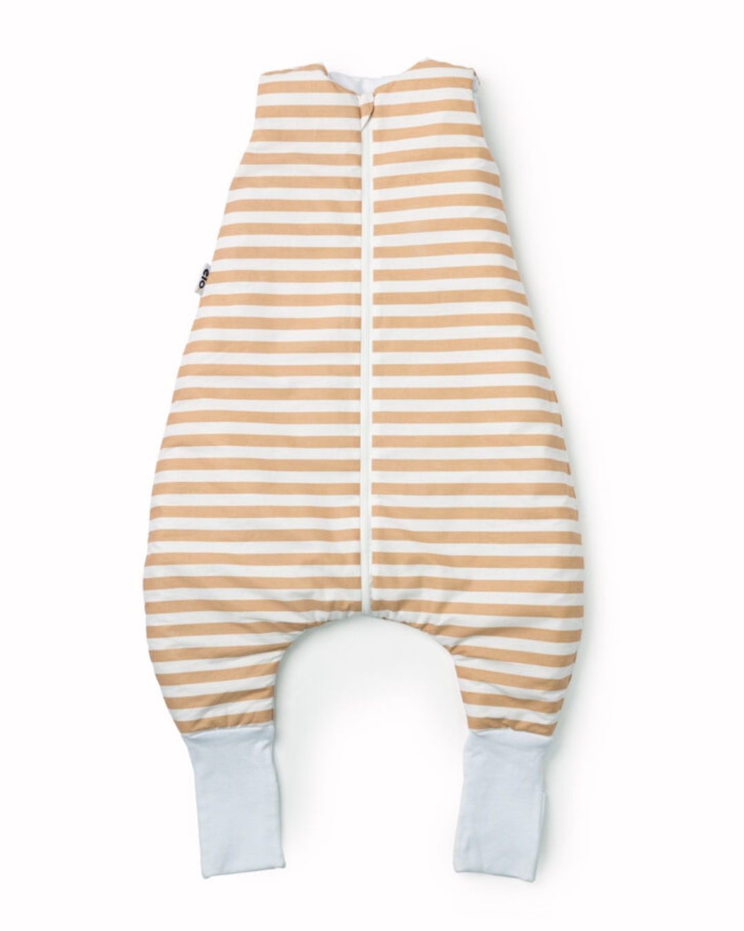 vreca za spavanje sa nogavicama i prugama u kombinaciji narandzaste i bele boje