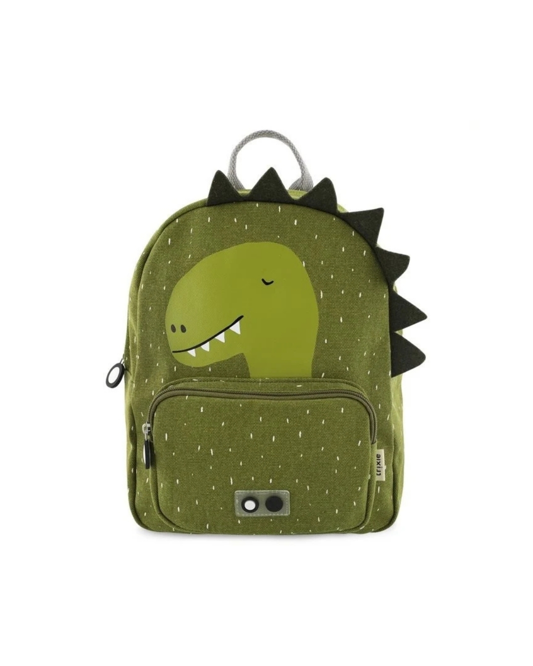 mali ranac u zelenoj boji sa motivom dinosaurusa